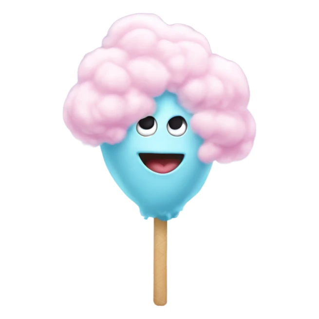 white cotton candy 
 sticker