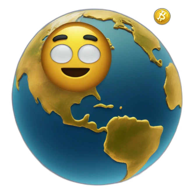 Bitcoin above the earth And he rules the world sticker