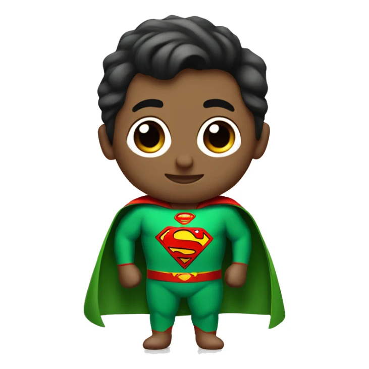 mini Superman with green clothes sticker