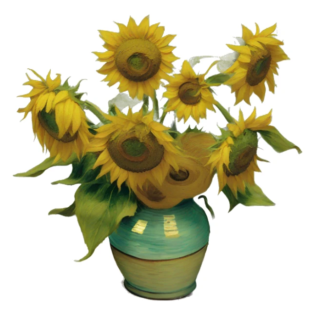 Van gogh sunflower painting  sticker