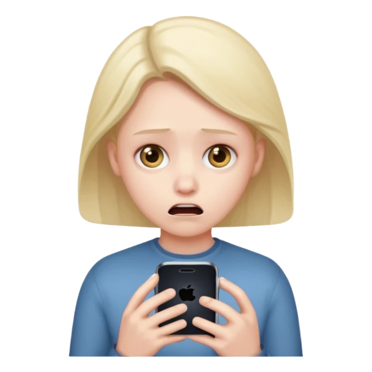 someone scared of their phone  sticker