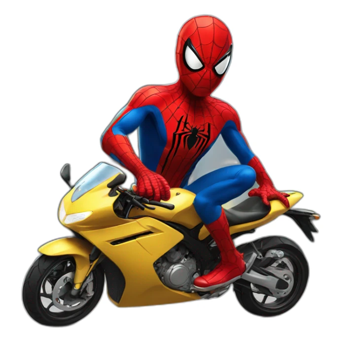 Spiderman fait moto sticker