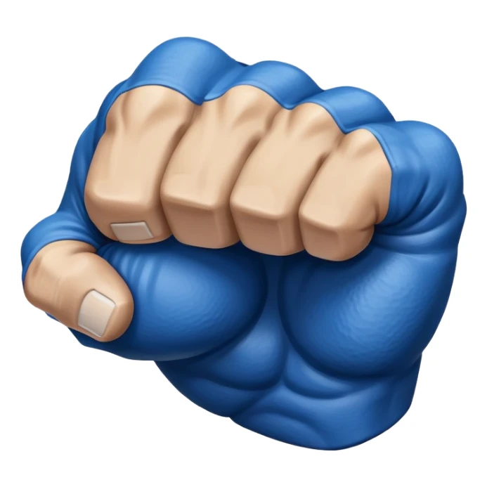 Blue fist sticker
