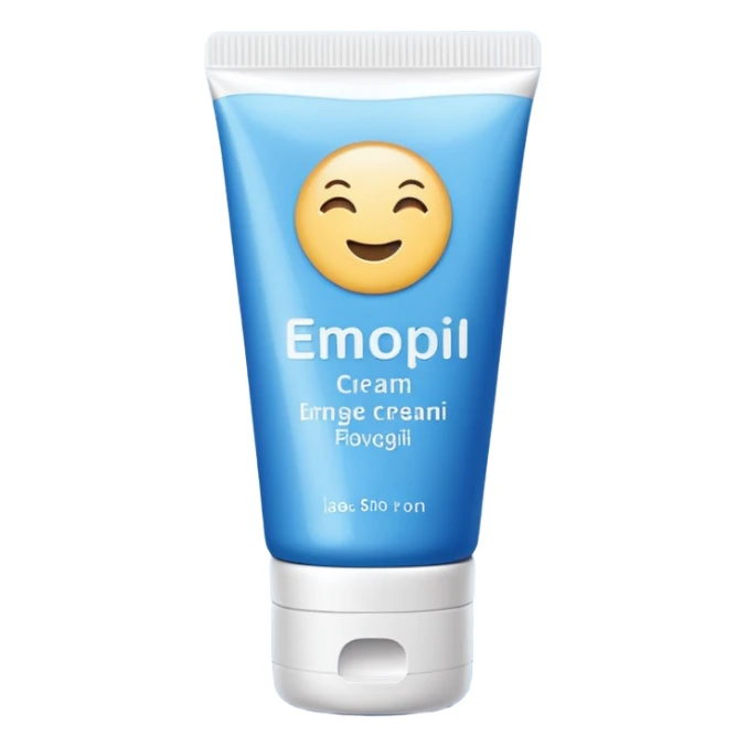 blue cream tube packaging sticker