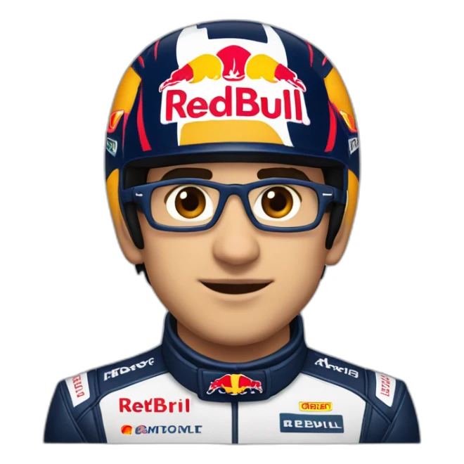 Checo Pérez with redbull formula 1 helmet sticker