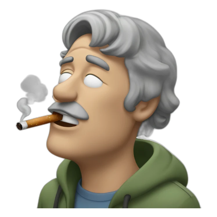tired ben afflek smoking sticker