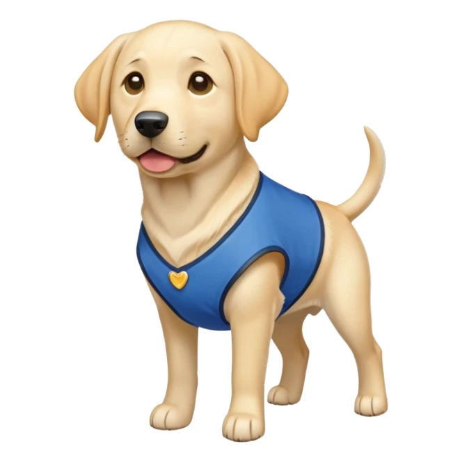 yellow lab dog blue vest sticker
