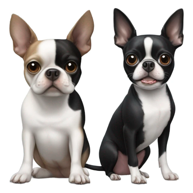 Boston terrier and chihuahua sticker