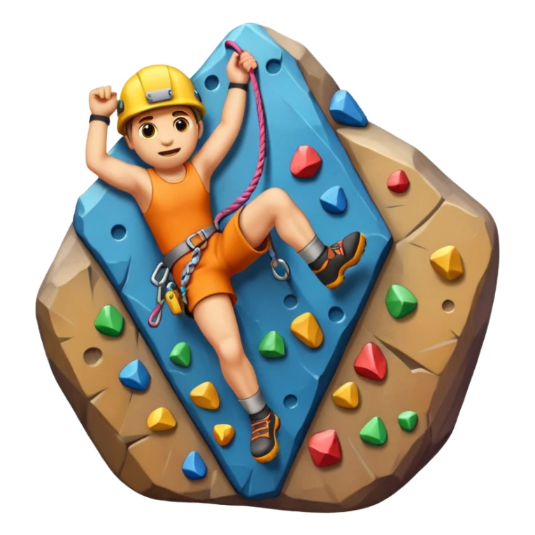 My emoji rock climbing sticker