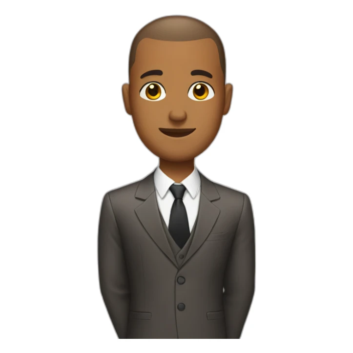brown guy with buzzcut wearing an expensive suit sticker