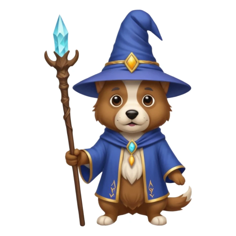 Dog wizard sticker