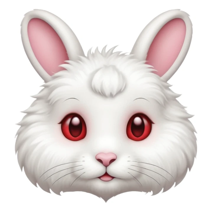 White rabbit heart eyes  sticker
