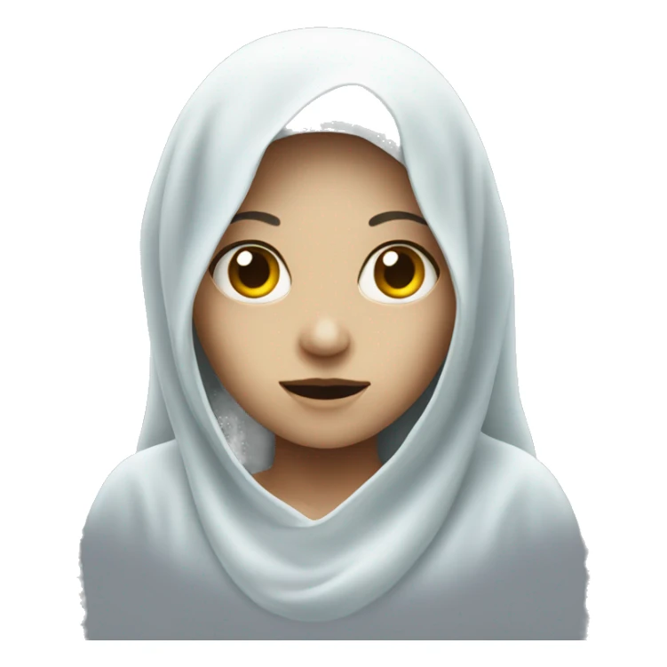 female ghost sticker