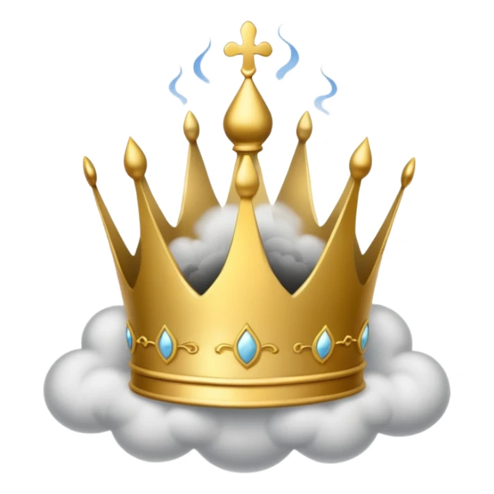 Put this 👑 on top  of 😶‍🌫️ sticker