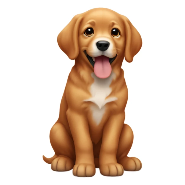 Adorable red retriever puppy sticker