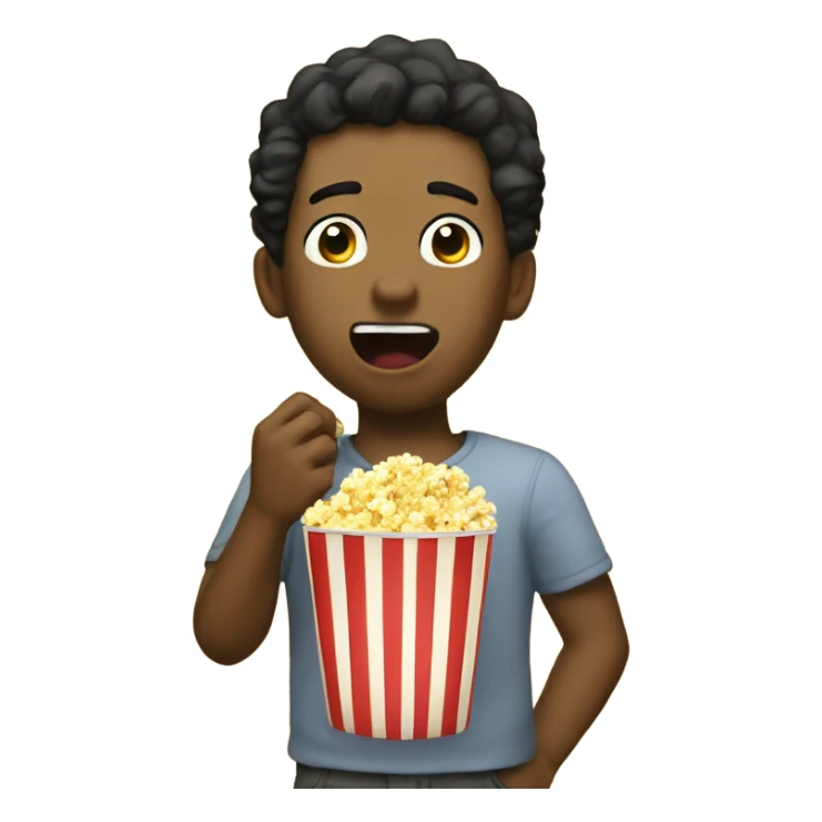 joshua eating popcorn really loudly  sticker