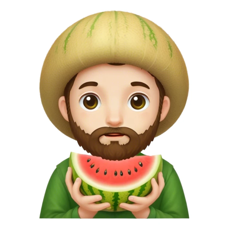 A wee shy bashful cute hairy melon Irish  sticker