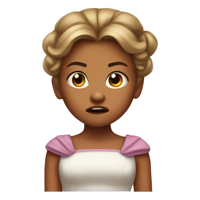 angry princess little girl  sticker