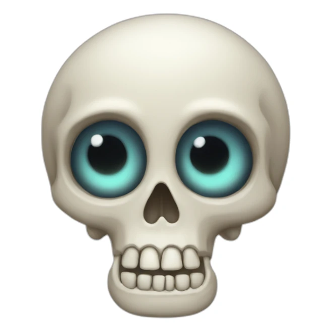 Bones avec des yeux qui saute en parachute sticker