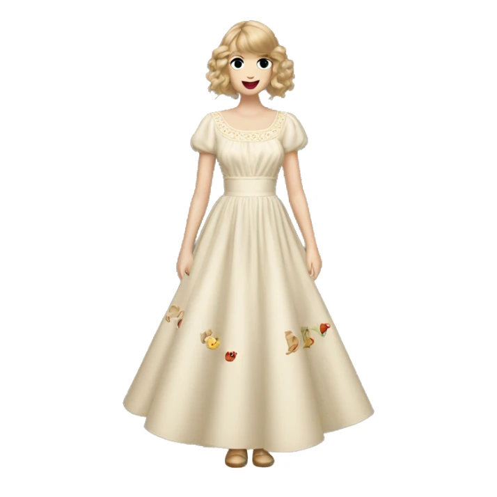 Taylor Swift in the cream folklore dress sticker