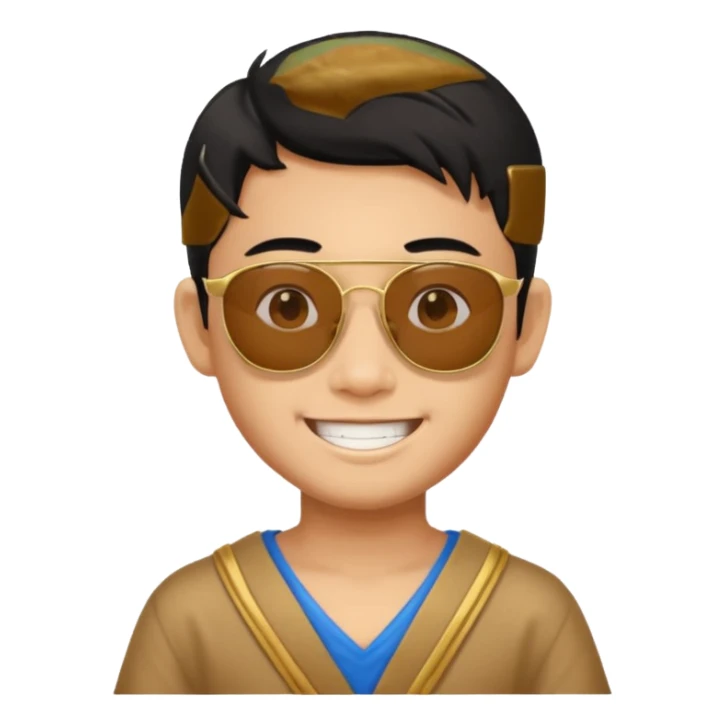 thaland ancient boy with sunglasses sticker