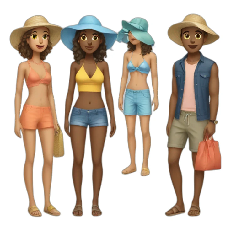 Beach outfits sticker