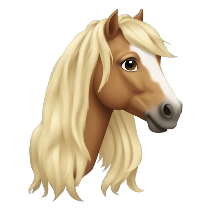 Horse with blonde hair sticker