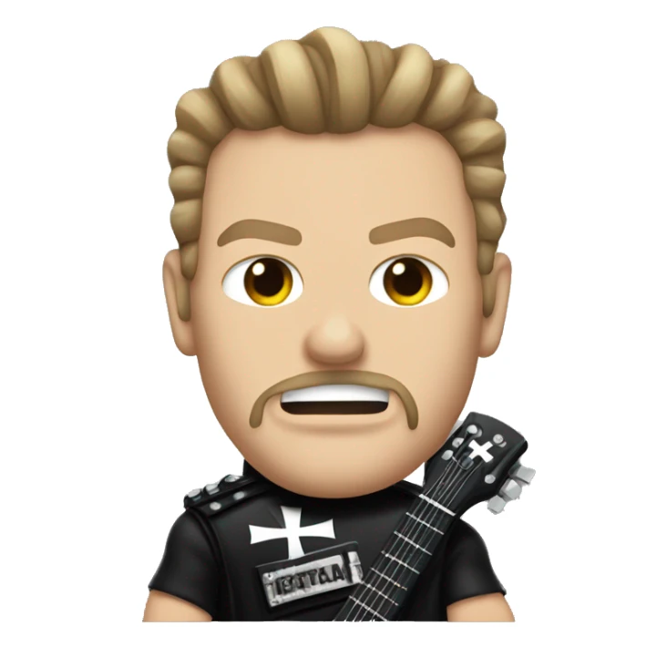 James hetfield with iron cross guitar sticker