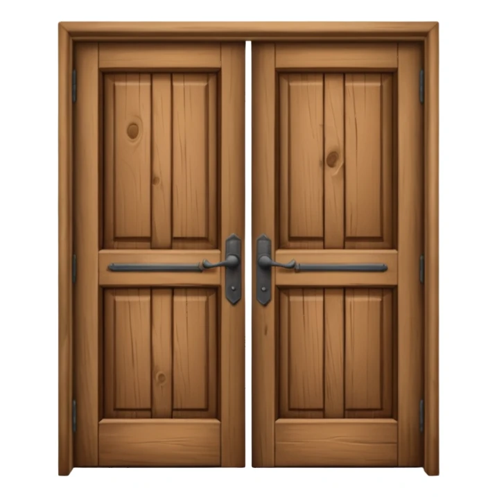 wide open wooden door sticker