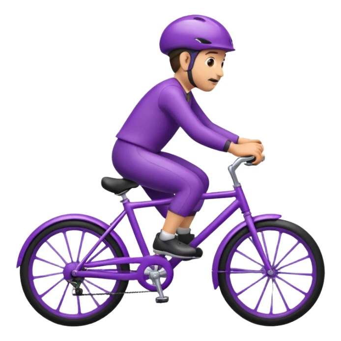 Eggplant riding a bike sticker
