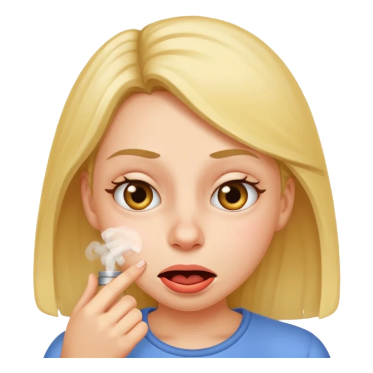 Girl emoji smelling something that stinks sticker