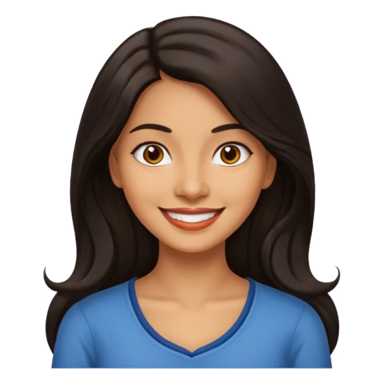 mujer colombiana con pelo largo sticker