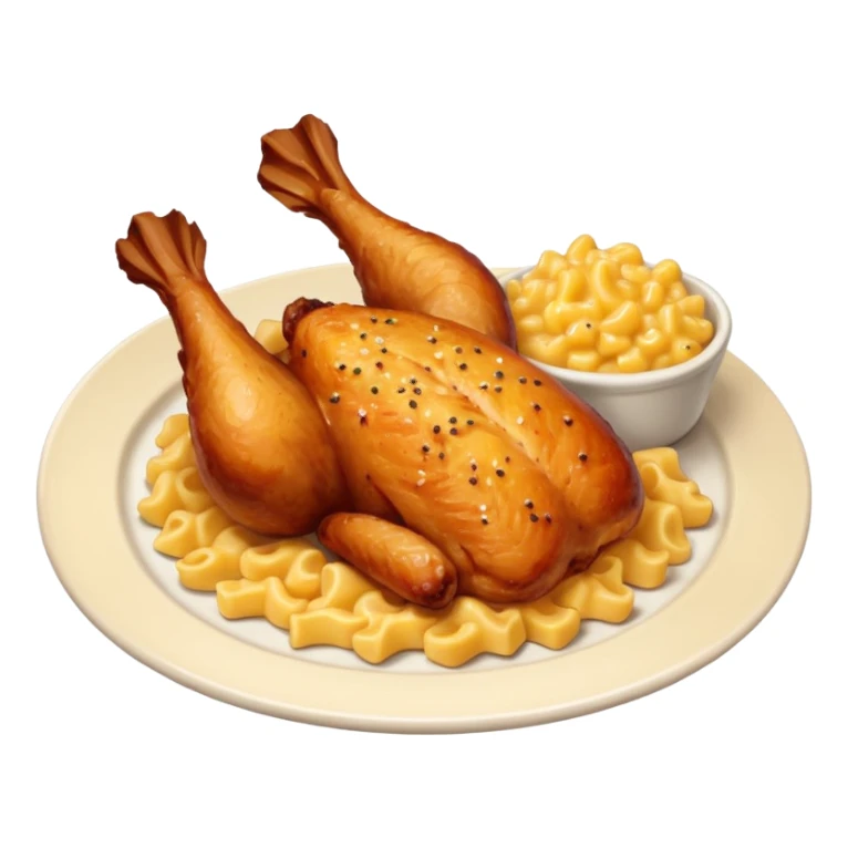 baked chicken with mac and cheese on the side sticker