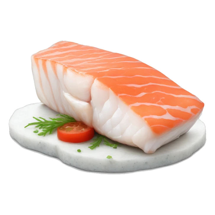 Pacific cod fillet with silver skin steak sticker