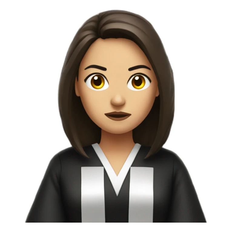 angry female judge brunette sticker