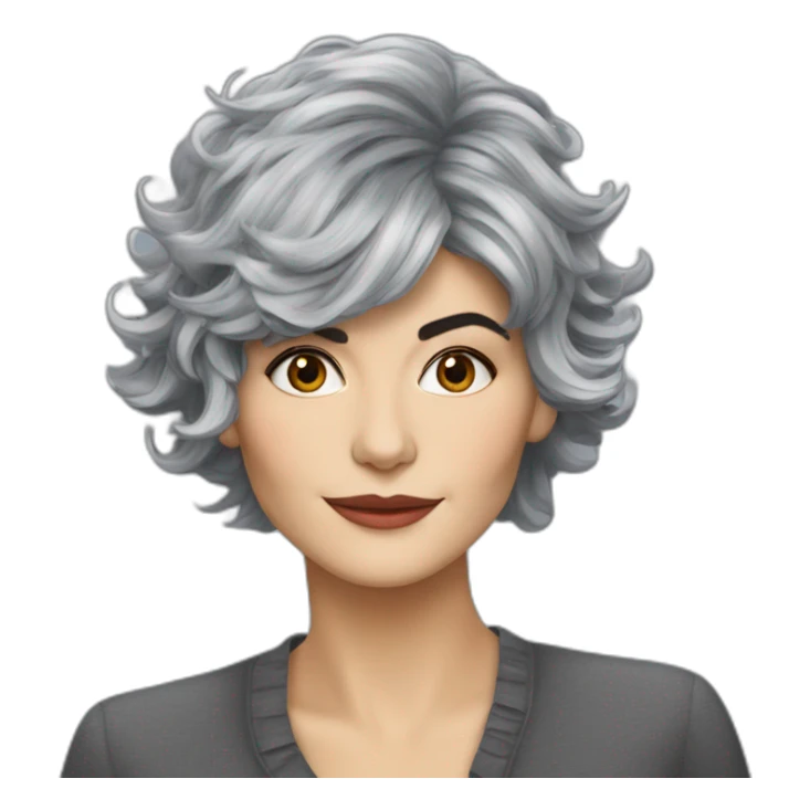 Audrey tautou grey hair sticker