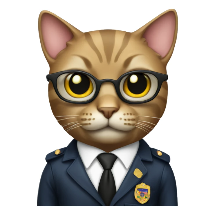 Cat as an fbi agent sticker