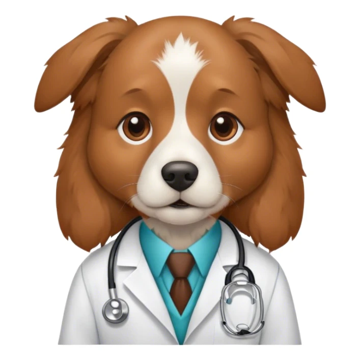 Dog as a doctor sticker