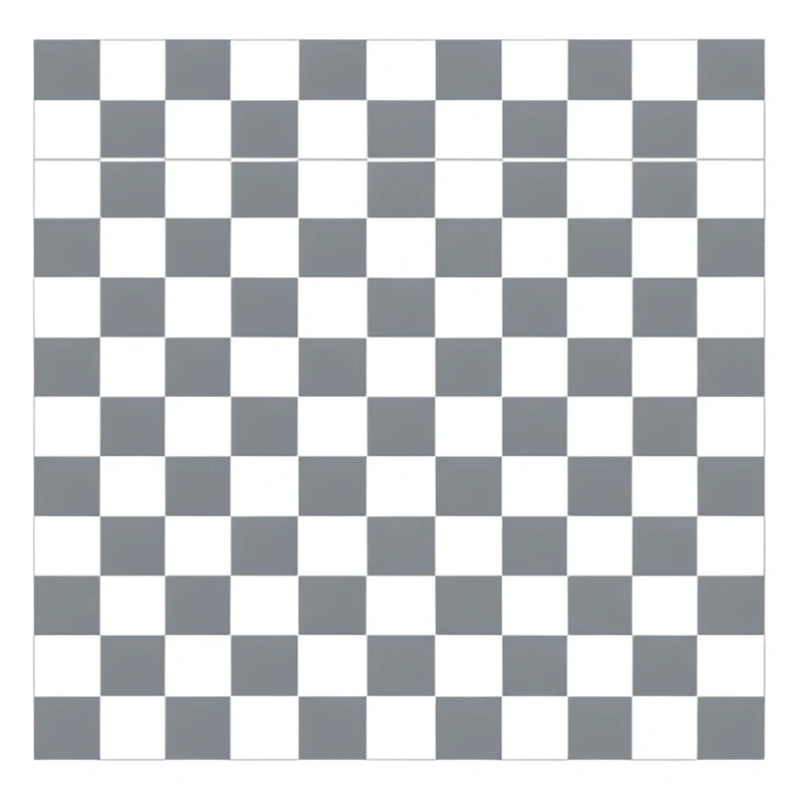 Gray and white checkered pattern, 8x8 grid, minimalist design, flat colors sticker