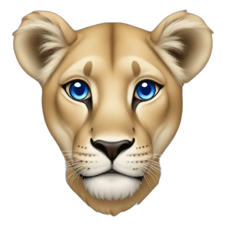 Lioness with blue eyes sticker