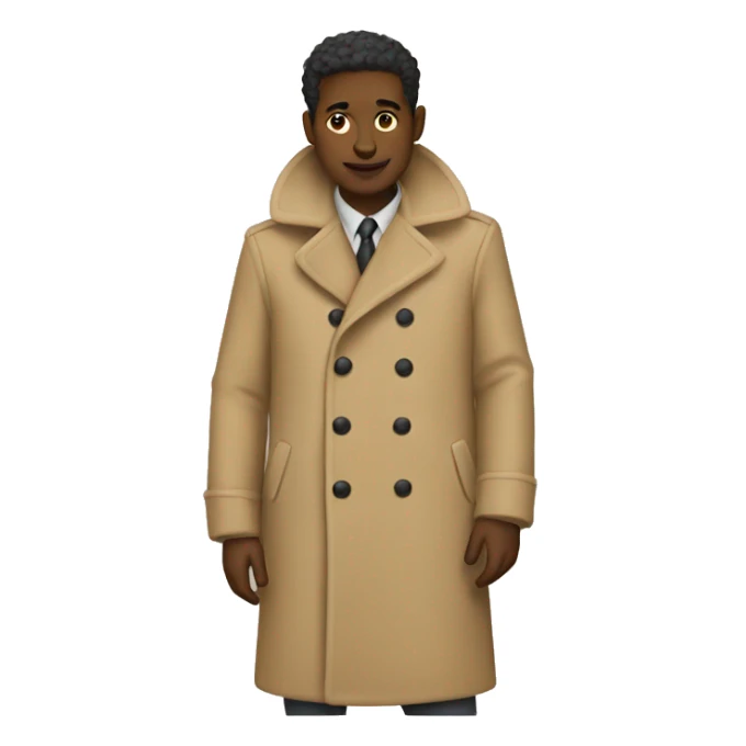 beige coat sticker