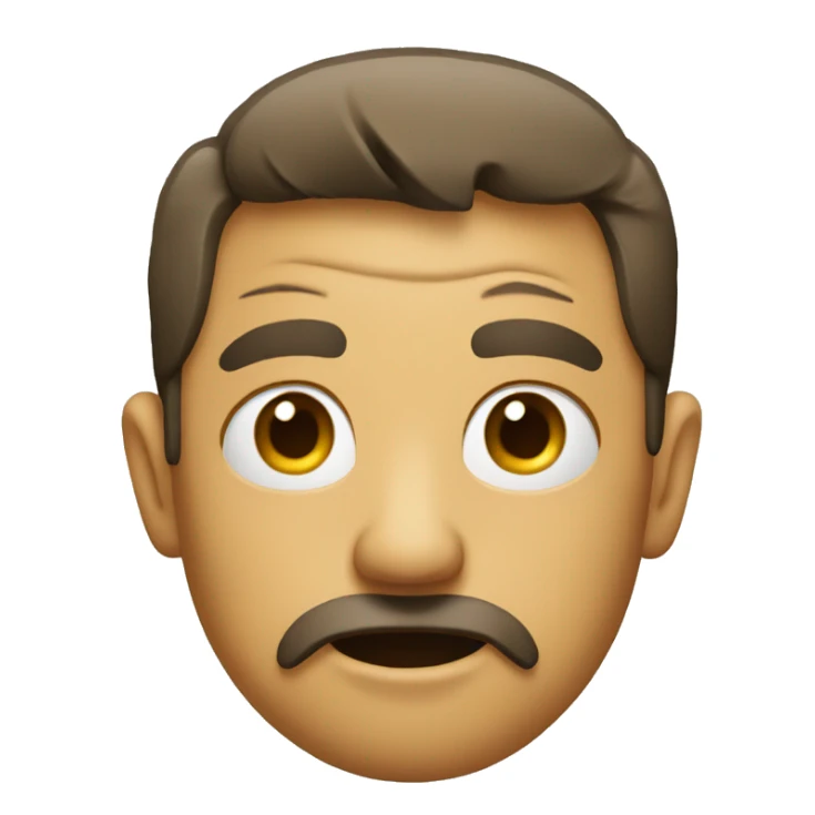 An emoji that is depessed sticker