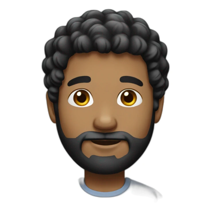 Black hair-Beard- Big boy sticker