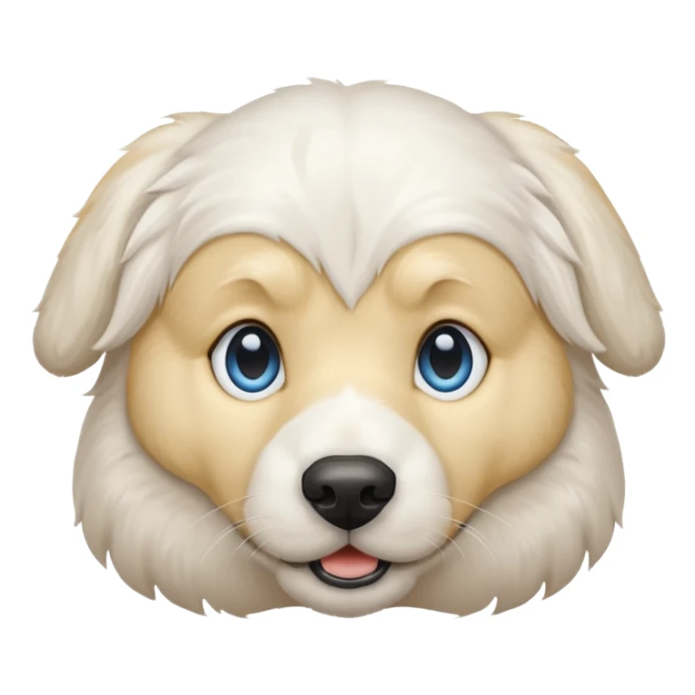 big blue eyed white dog sticker