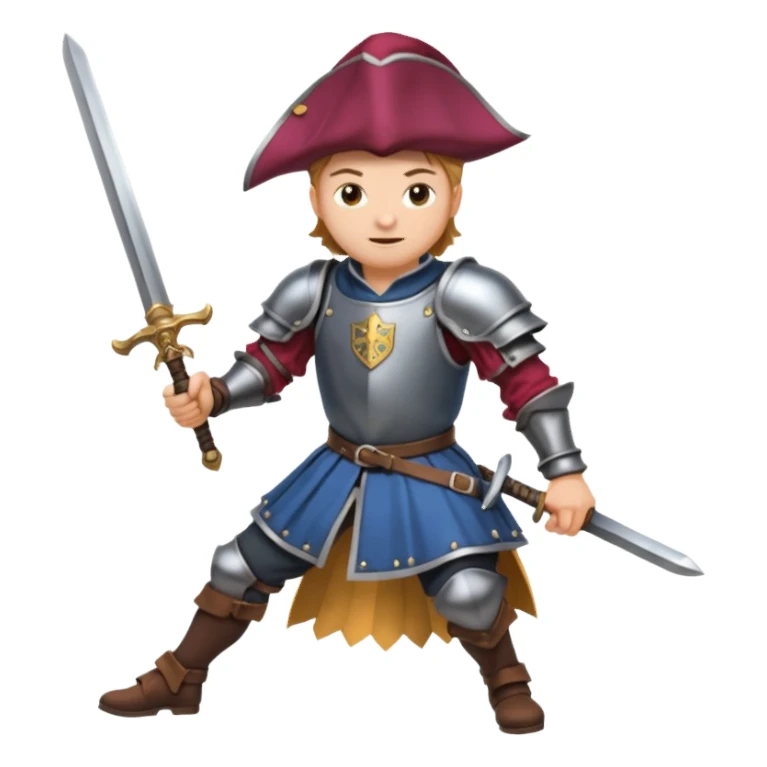 landsknecht swinging a large two handed sword sticker