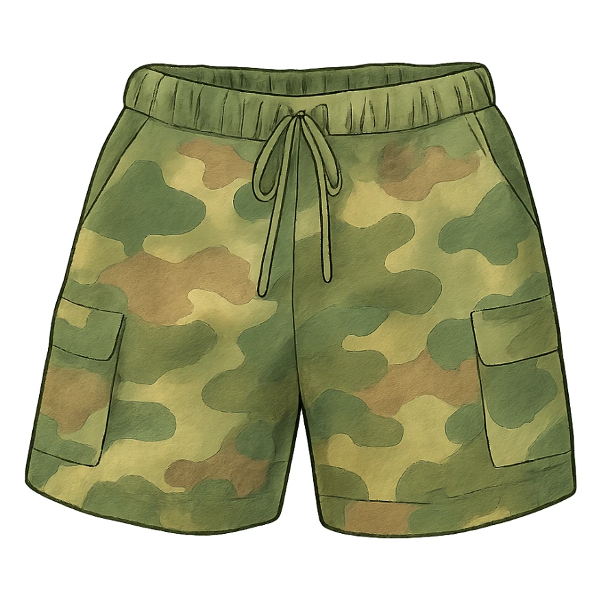 ghibli style camo shorts sticker