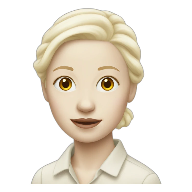 Woman albinos in IKEA sticker