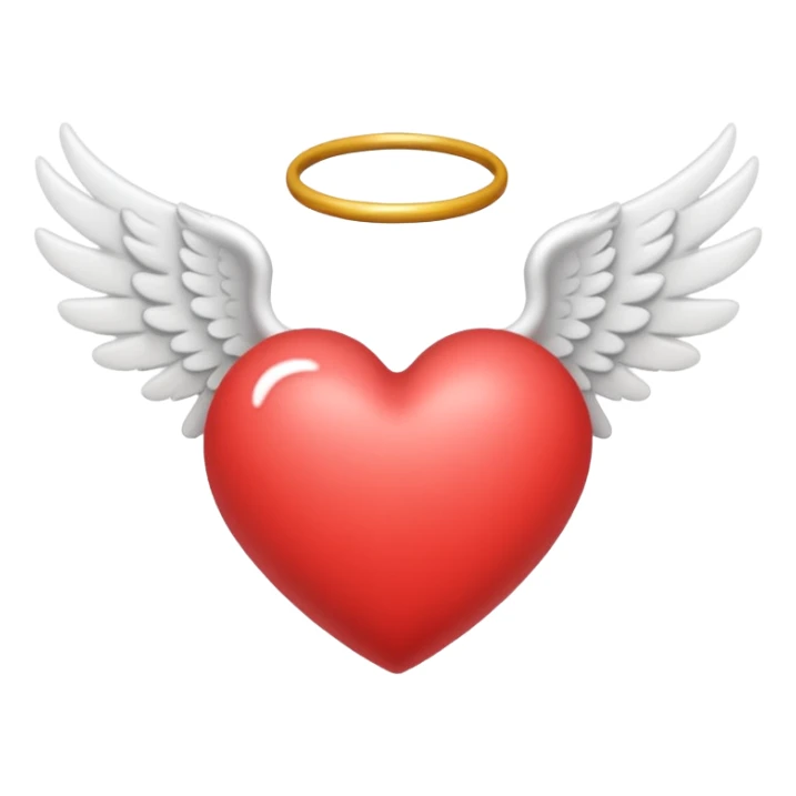 heart with angel wings sticker