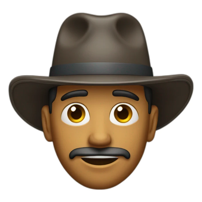 hombre con maletin y sombrero sticker