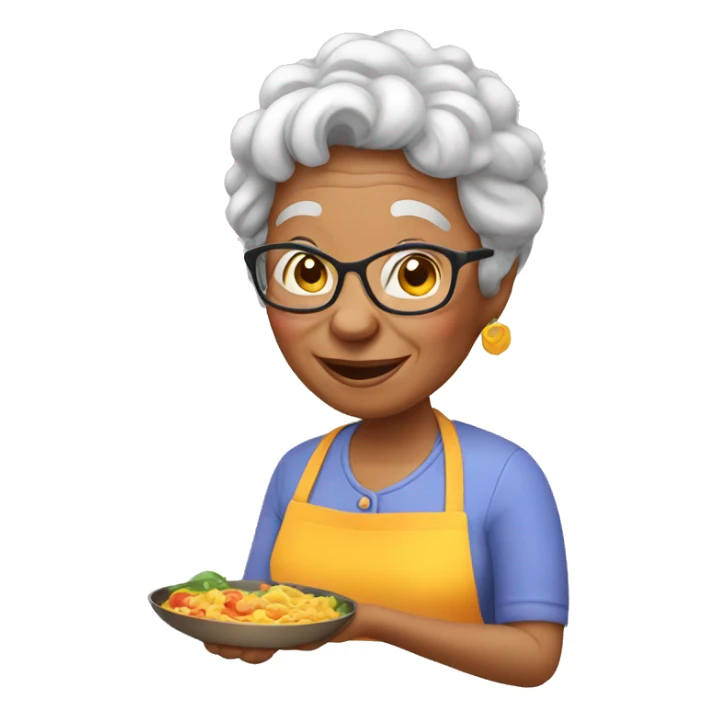 Grandma cooking sticker
